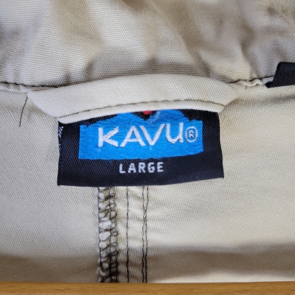 Mens Kavu Jacket Khaki 1/2 Zip Side Zippers Size Large Cotton - Picture 8 of 12